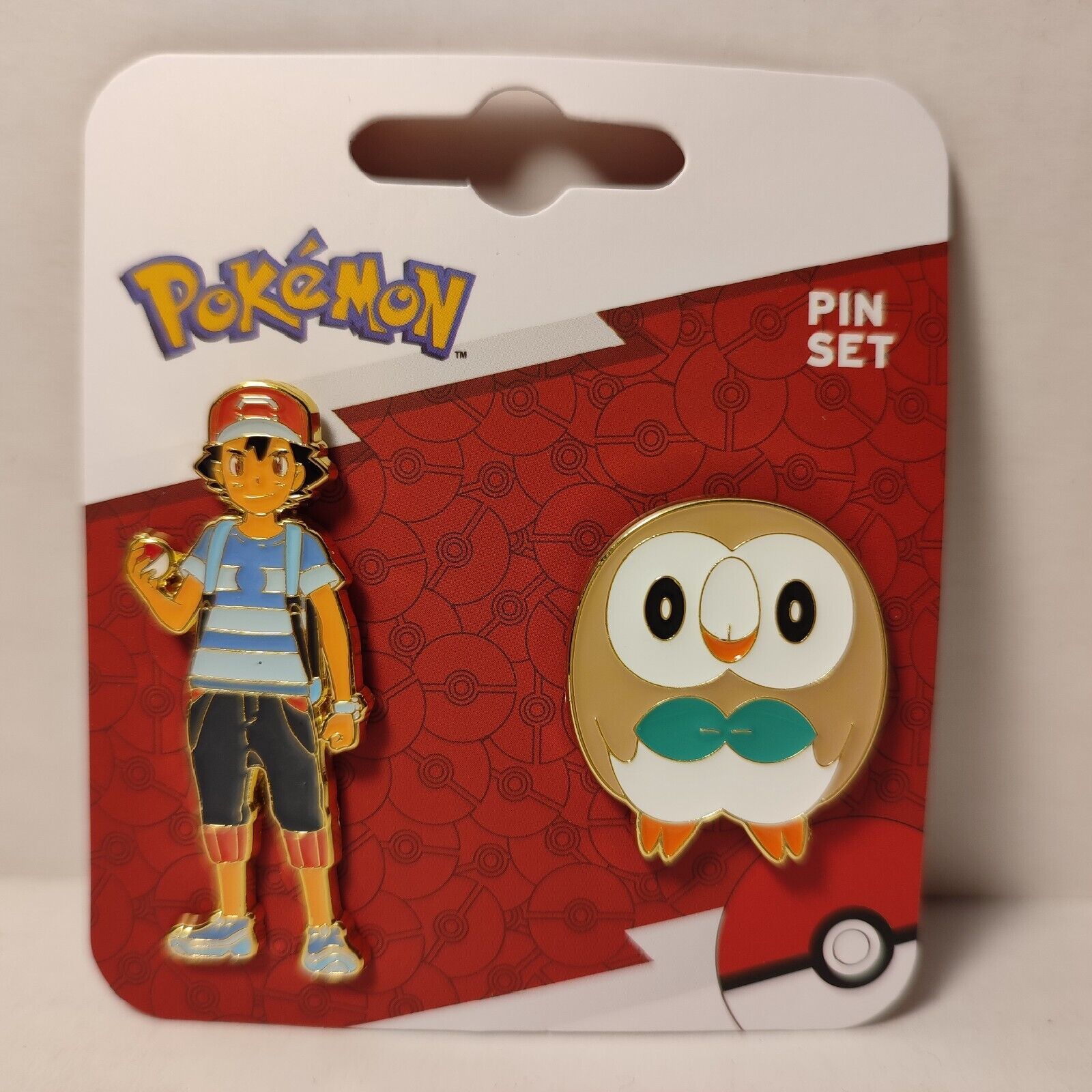 Pokemon Rowlett And Ash Ketchum Enamel Pins Set Official Nintendo Badges 17$